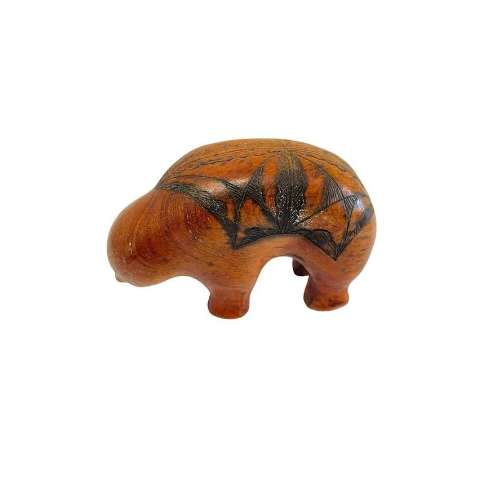 Sculpture Native‎ American Animal Wood Curving Statue Brown 3.5" X 3"